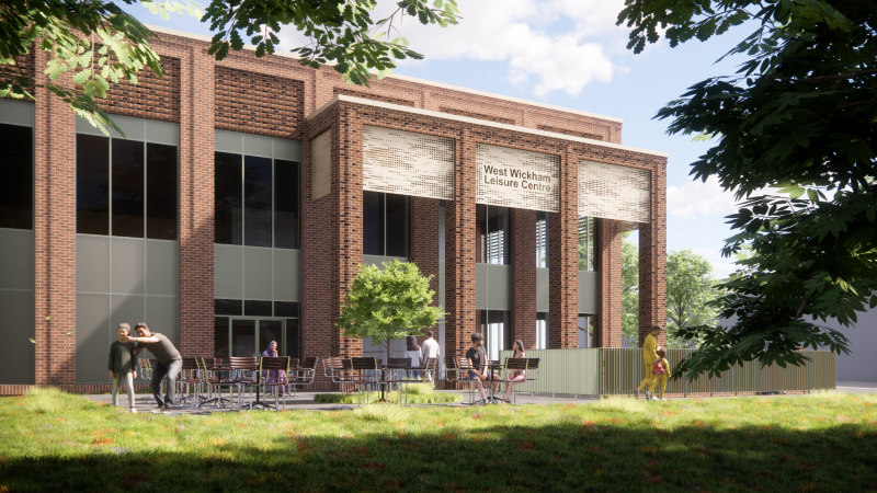 Artist impression of proposed West Wickham Leisure Centre.