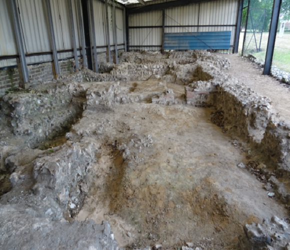Remains of the Fordcroft Romano British Bathhouse and Anglo-Saxon Cemetery.