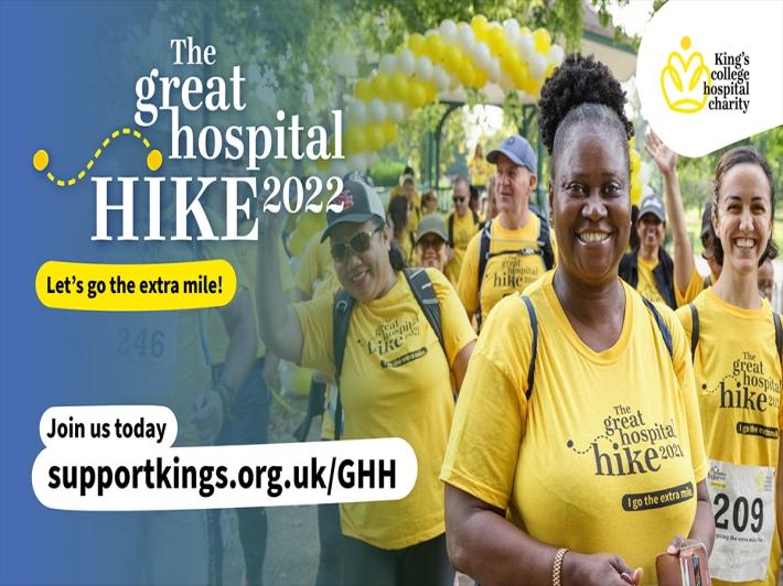 The Great Hospital Hike people taking part in event. Join us now.  https://supportkings.org.uk/GHH