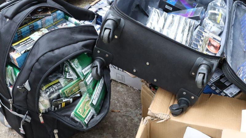 Picture of some of the illicit tobacco items seized from one of the retailers in the Trading Standards raid.
