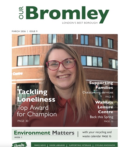 Our Bromley Magazine cover shot March 2026