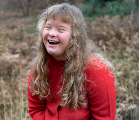 A young woman with special educational needs and disabilities (SEND).