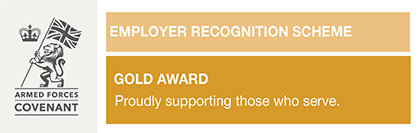 Armed Forces Covenant Gold Award for Employer Recognition Scheme logo